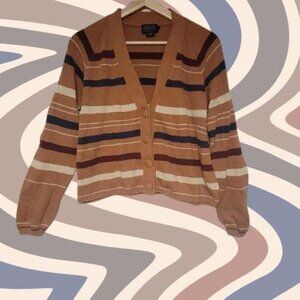 Pendleton Brown and Cream Cardigan Sweater